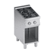 blocco cottura a gas / 2 fuochi / 1 forno / in ghisa