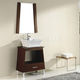 mobile lavabo da appoggio / in legno / classico / con specchio