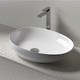 lavabo da appoggio / in ceramica / ovale / senza foro