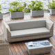 divano moderno / da esterno / grigio / beige