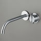 miscelatore per lavabo / da parete / in acciaio inox / da bagno