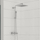 colonna doccia termostatica / in ottone / finitura cromata / da parete