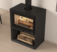stufa a legna / 10 kW...20 kW / con piedi / contemporanea