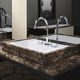 lavabo da appoggio / in marmo / rettangolare / contemporaneo