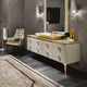 lavabo da appoggio / in ceramica / rettangolare / contemporaneo