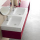 lavabo da incasso / in Corian® / con miscelatore / doppio