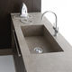 lavabo da incasso / in ceramica / con miscelatore / rettangolare