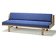divano letto / contemporaneo / blu / in faggio
