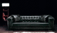 divano chesterfield / in pelle / nero / 3 posti