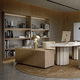 credenza contemporanea / in ottone / impiallacciata in legno / in legno laccato