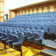 poltrona per auditorium contemporanea / in tessuto / in legno / imbottita