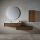 mobile lavabo sospeso / in legno / contemporaneo / 1 porta