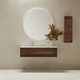 mobile lavabo sospeso / in rovere / in legno massiccio / in noce
