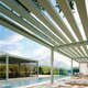 pergola autoportante / addossata / in alluminio / a lamelle orientabili