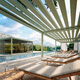 pergola addossata / autoportante / in alluminio / a lamelle orientabili