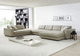 divano d'angolo / modulare / moderno / beige