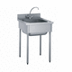 lavello a 1 vasca / senza gocciolatoio / in acciaio inox / su gambe