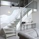 scala a L / con gradini in legno / con struttura in legno / contemporanea