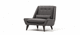 poltrona contemporanea / in tessuto / con base a stella / girevole