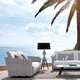 divano contemporaneo / da giardino / in Sunbrella® / in poliestere