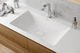 lavabo da incasso / in Corian® / con piano integrato / con miscelatore