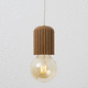 lampada a sospensione / in raso / in rovere / contemporanea