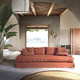 divano contemporaneo / in tessuto / con rivestimento rimovibile / con cuscino rimovibile