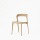 sedia da pranzo contemporanea / da interno / in rovere / con supporto in legno massiccio