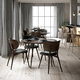 sedia da pranzo contemporanea / da interno / in pelle / in rovere