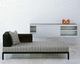 dormeuse contemporanea / in tessuto