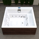 spa fuoriterra / quadrata / 2 posti / in legno