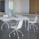 sedia da ufficio contemporanea / da interno / in tessuto / in pelle