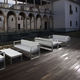 divano contemporaneo / da giardino / in Sunbrella® / grigio