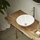 lavabo da appoggio / in porcellana / rotondo / senza foro