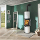 stufa a legna / 7 kW / multicombustibile / da appoggio