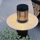 lampada da tavolo / in corda / in teak / contemporanea