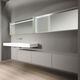 mobile lavabo sospeso / in legno / contemporaneo / con cassetti