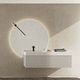 mobile lavabo sospeso / in rovere / in HPL / contemporaneo