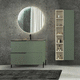 mobile lavabo da appoggio / in metallo / in HPL / contemporaneo