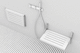 sedile per doccia ribaltabile / da parete / in acciaio inox / in legno