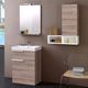 mobile lavabo sospeso / in laminato / moderno / con specchio