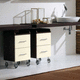 mobile da bagno moderno / in legno / con cassetti / con rotelle