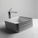 lavabo da appoggio / in ceramica / quadrato / moderno