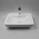 lavabo da appoggio / in ceramica / rettangolare / contemporaneo