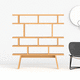 scaffale a paravento / contemporaneo / in rovere