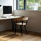 sedia visitatore contemporanea / da interno / in frassino / in alluminio