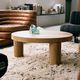 tavolino basso contemporaneo / in rovere / rotondo / per uso residenziale
