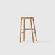 sgabello contemporaneo / in rovere / con supporto in acciaio