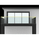 balcone pannelli in vetro / per balaustra / in alluminio / in alluminio anodizzato
