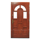 porta d'ingresso / in legno / battente / semivetrata